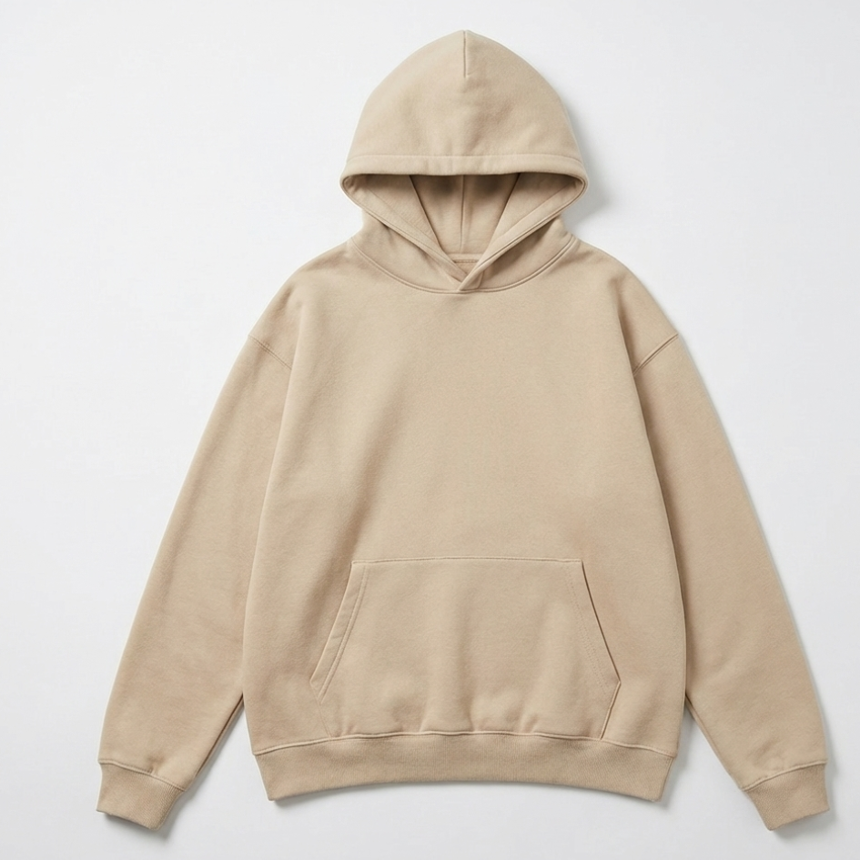 Beige OS basic hoodie