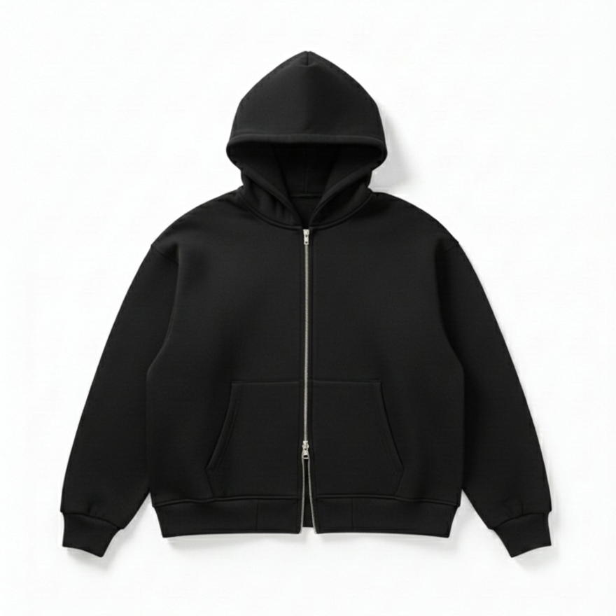 Black cropped zippers