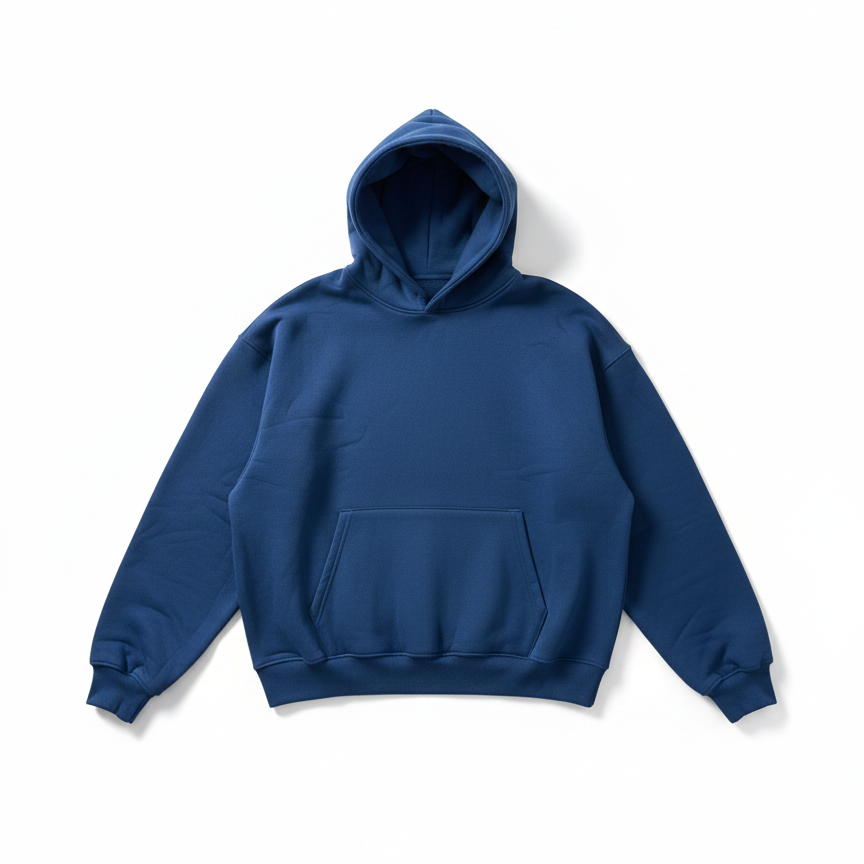 Petro blue cropped hoodie