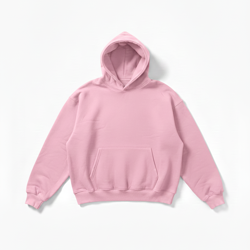Pink box fit hoodie