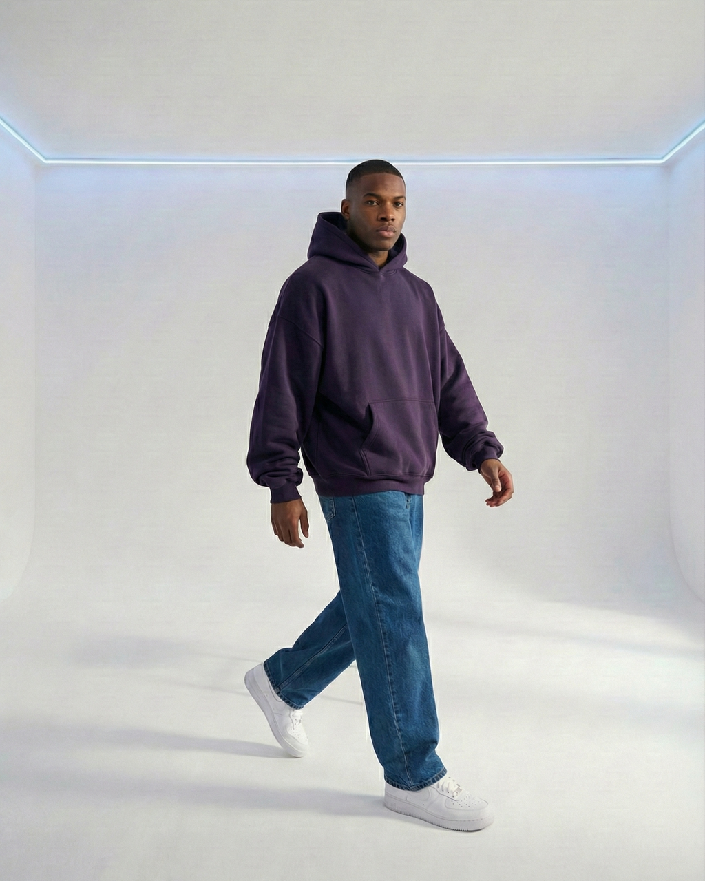 Dark Purple OS basic hoodie