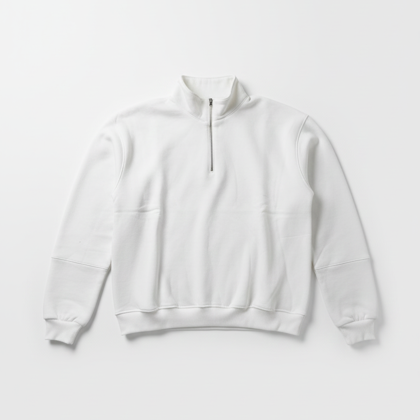 White Quarter Zip