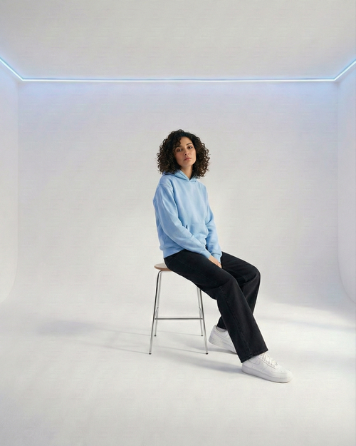 Baby blue OS basic hoodie